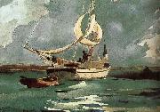 Winslow Homer Sailing oil painting reproduction